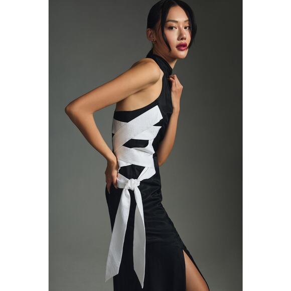 NWT Anthropologie Maeve Lace-Up Crewneck Dress - Size 6 - Picture 4 of 7